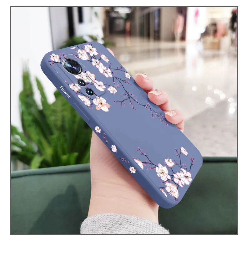 Plum Blossom Phone Case For Xiaomi Mi 14T 14 13 12 13T 12T 12S 11 11T Ultra 10 10T 9 9T 9SE 8 Pro Lite 5G Liquid Silicone Cover