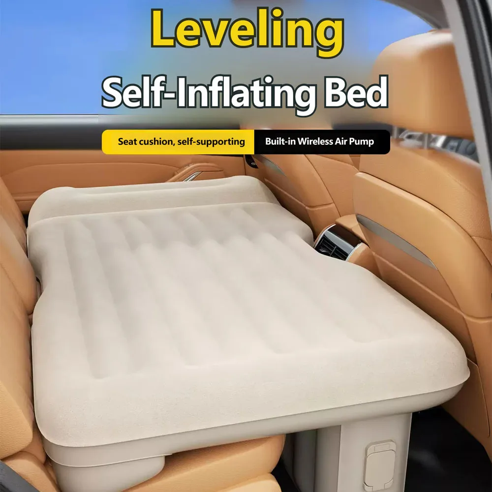 For All Car Models Self inflating Car Mattress Sedan Rear Seat Sleeping Pad Car Travel Bed for LevelingTrunk Sleeping Accessory