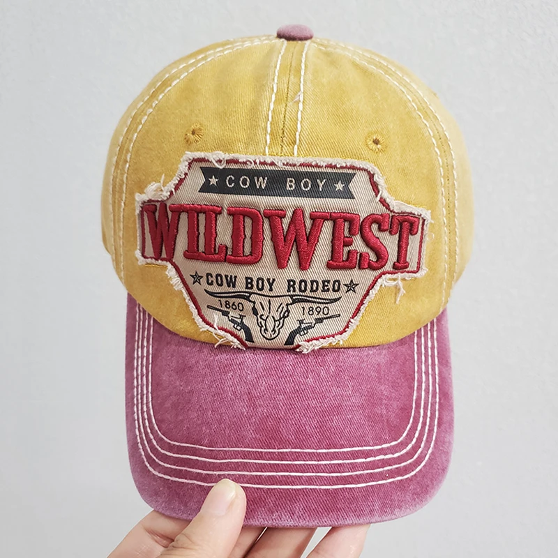 Męskie czapki baseballowe retro Distressed Streetwear czapki z prostym daszkiem litery haft Casquette Hip-Hop czapki dla kobiet