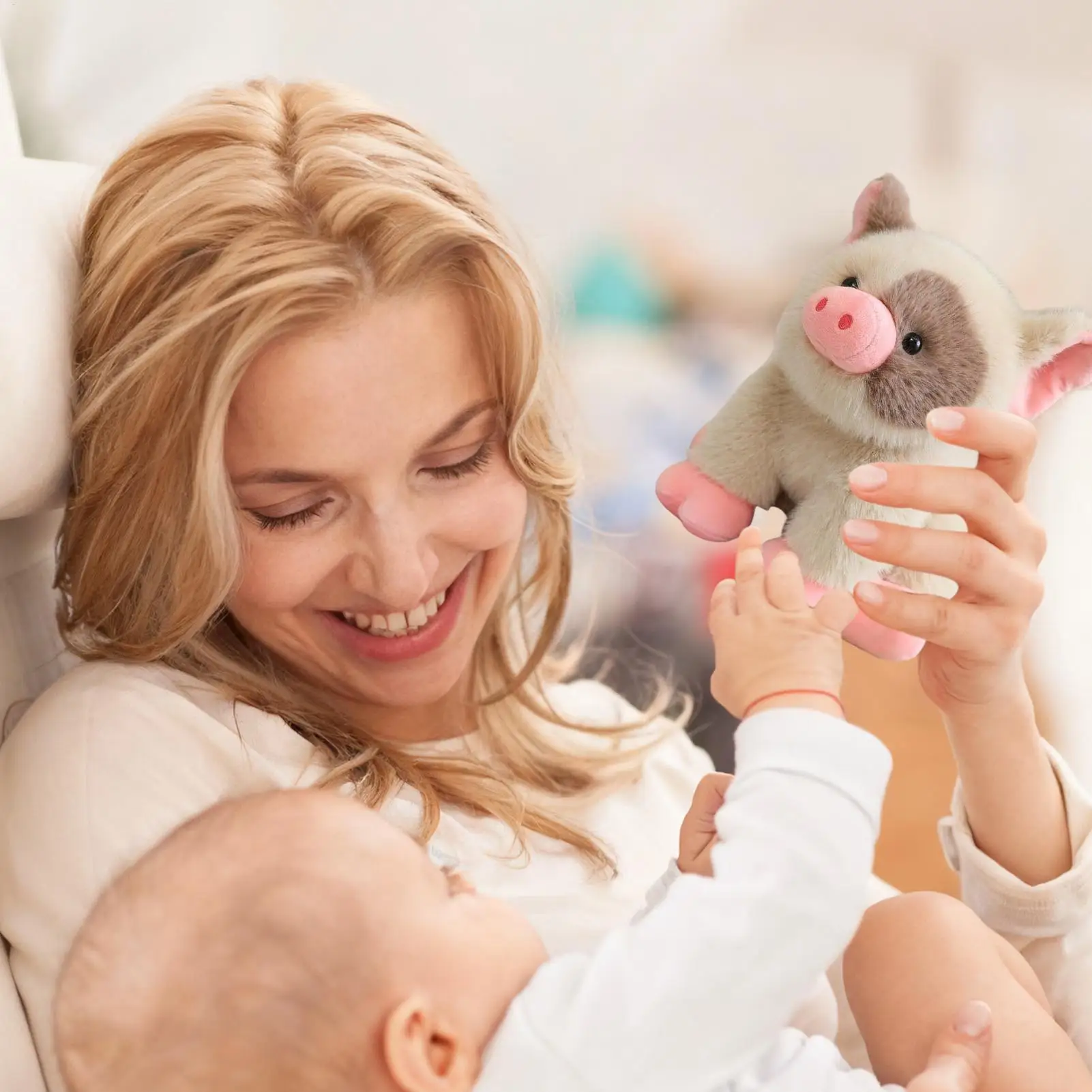 새로운 동물 시리즈 돼지 플러시 장난감 애니메이션 봉제 인형 귀여운 방 장식 사랑스러운 돼지 선물 어린이 생일 선물