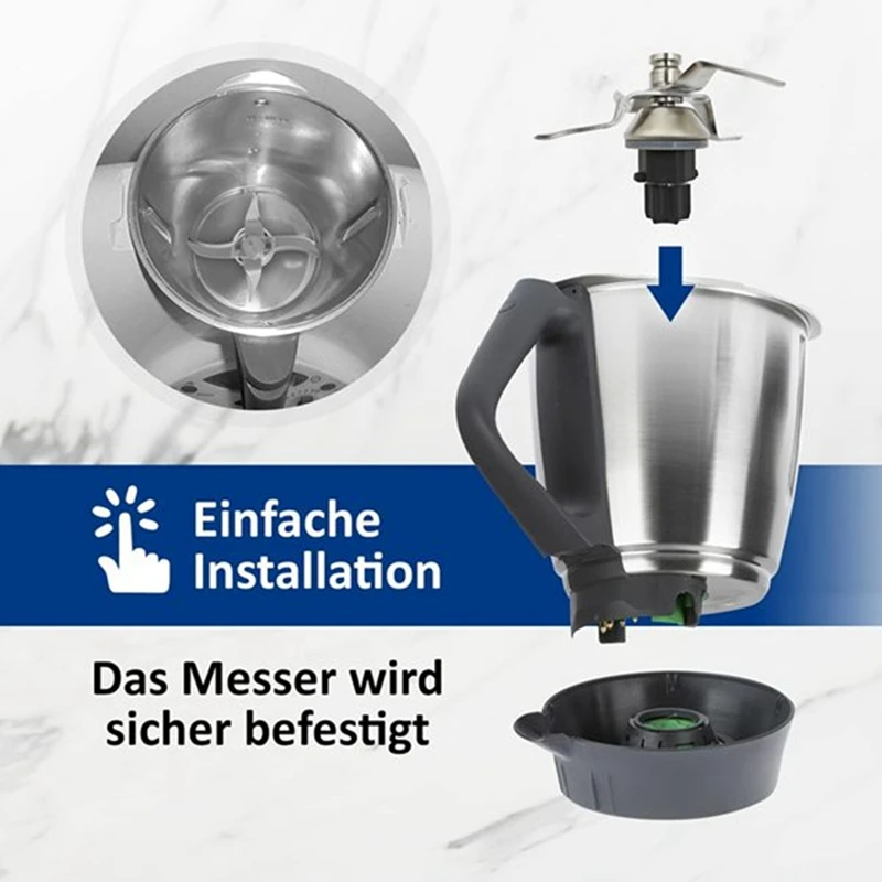 Сменное лезвие для пищевого процессора Vorwerk Thermomix TM31, основное основание кастрюли, детали головки ножа из нержавеющей стали, фиксированная пластина