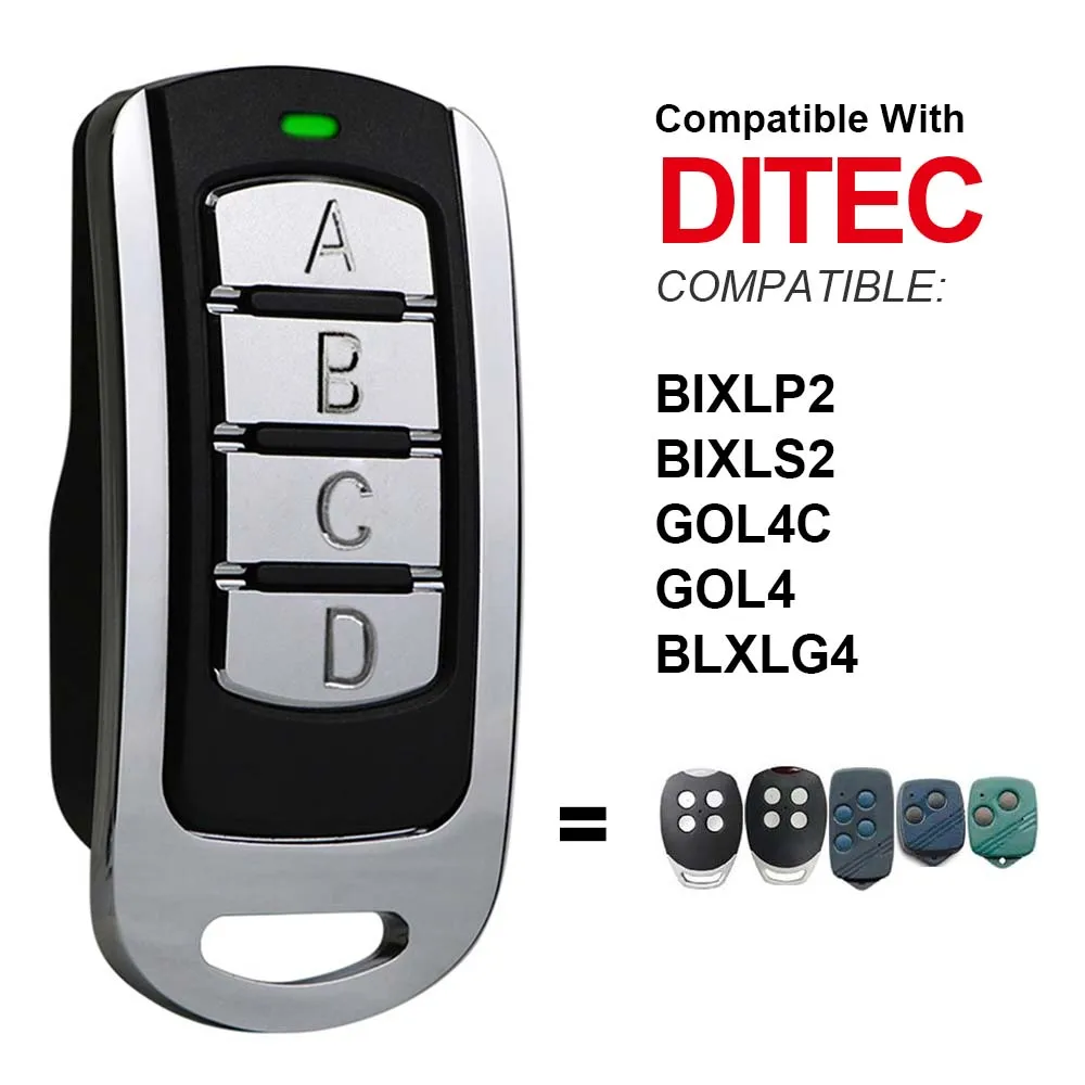 

Command DITEC GOL4 GOL4C BIXLS2 GOL4C Garage Door Remote Control Replacement DITEC BIXLG4 BIXLP2 Garage Door Opener Transmitter