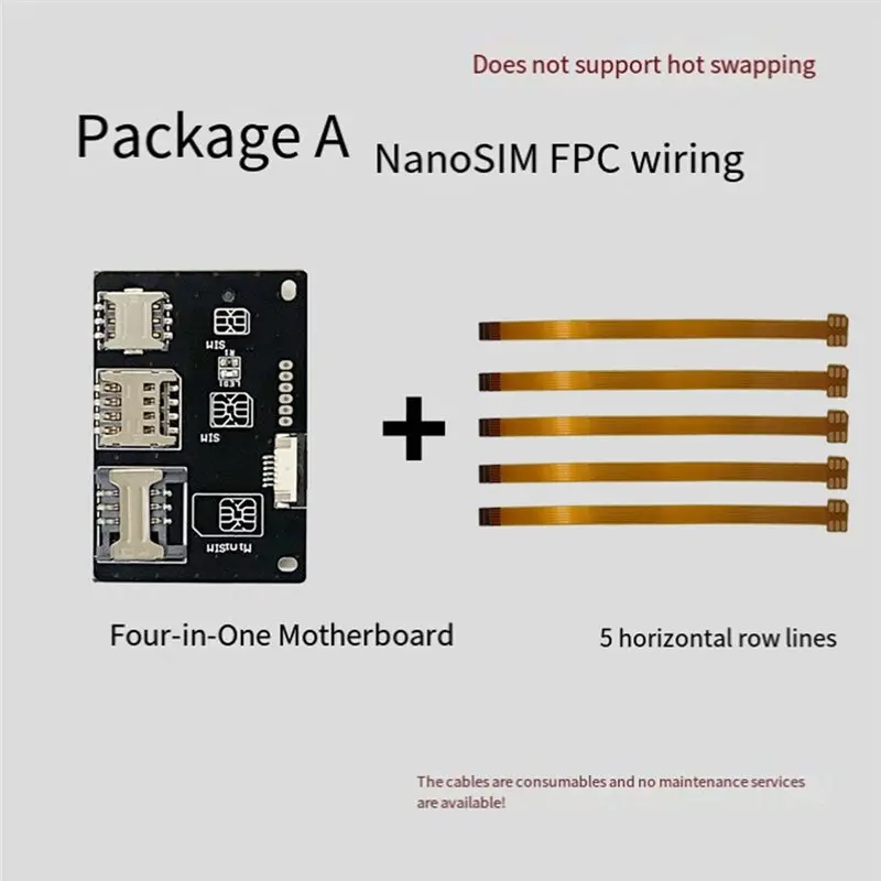 A72T For Micro SIM Card Converter For Nano SIM FPC Flexible Cable Line Android Compatibl 4 In 1 Phone IC Card Activating Tool