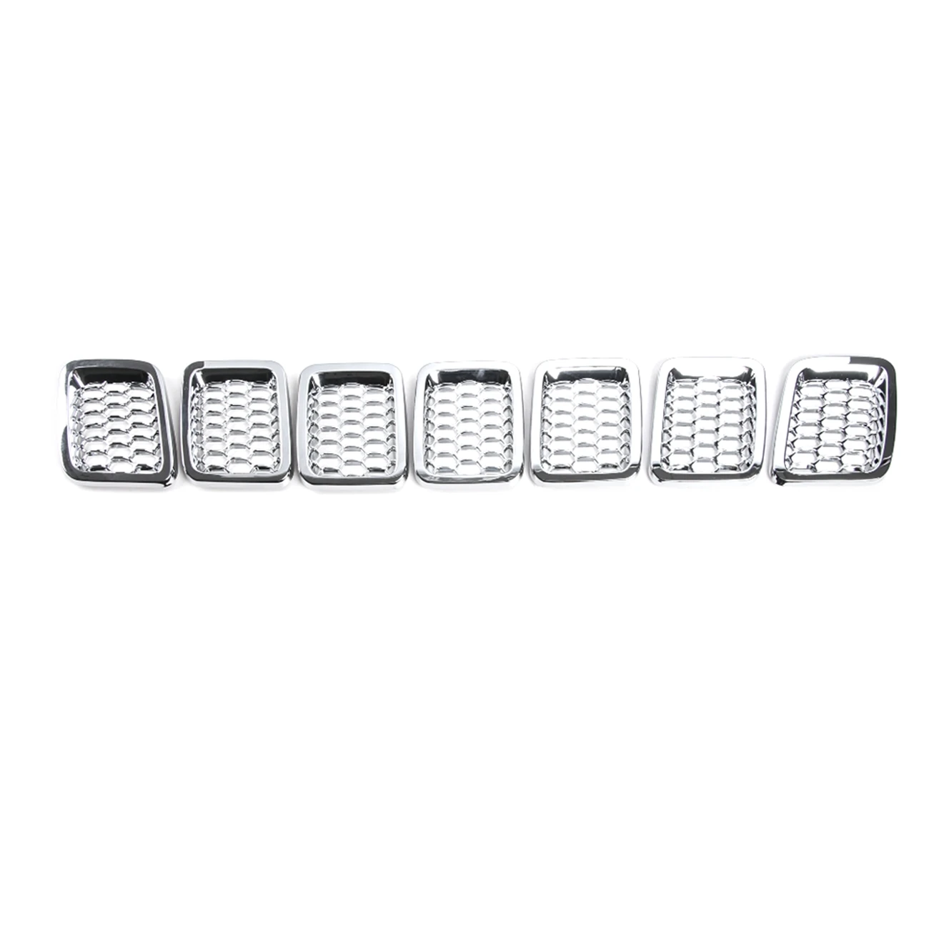 

Front Grille Cover Grill Ring Inserts Frame Trims Kit for Jeep Compass 2017 2018 2019 2020 2021 Car Accessories