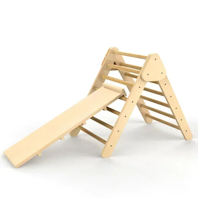 Baby climbing frame solid wood small indoor children's slide combination baby sense training bedside slide