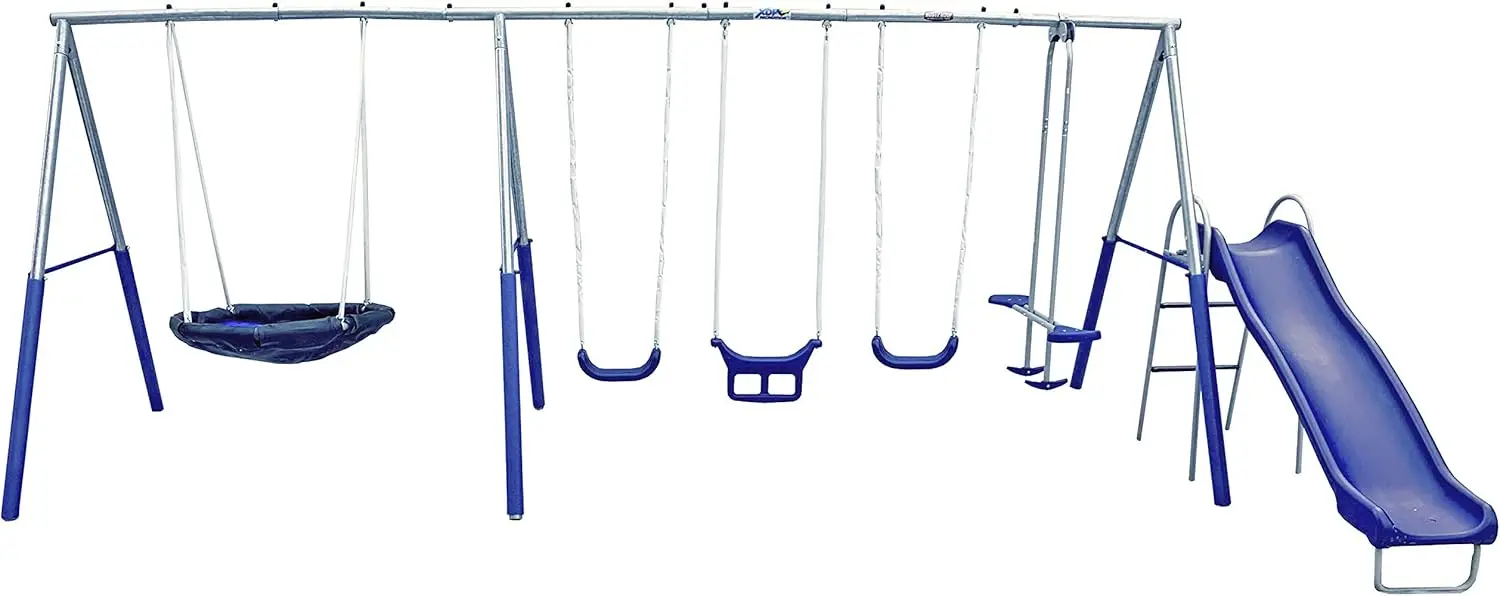 XDP Recreation Fun Forever Swing Set, 96680G, Gray