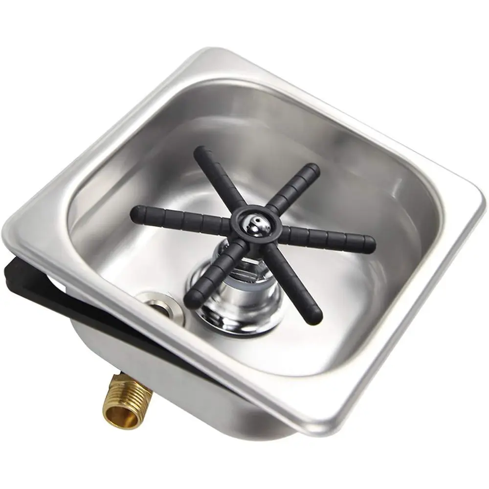 Enjuagador de Fregadero de Acero Inoxidable, Lavador de Vasos y Botellas para Hogar, Bar, Cocina - Plateado