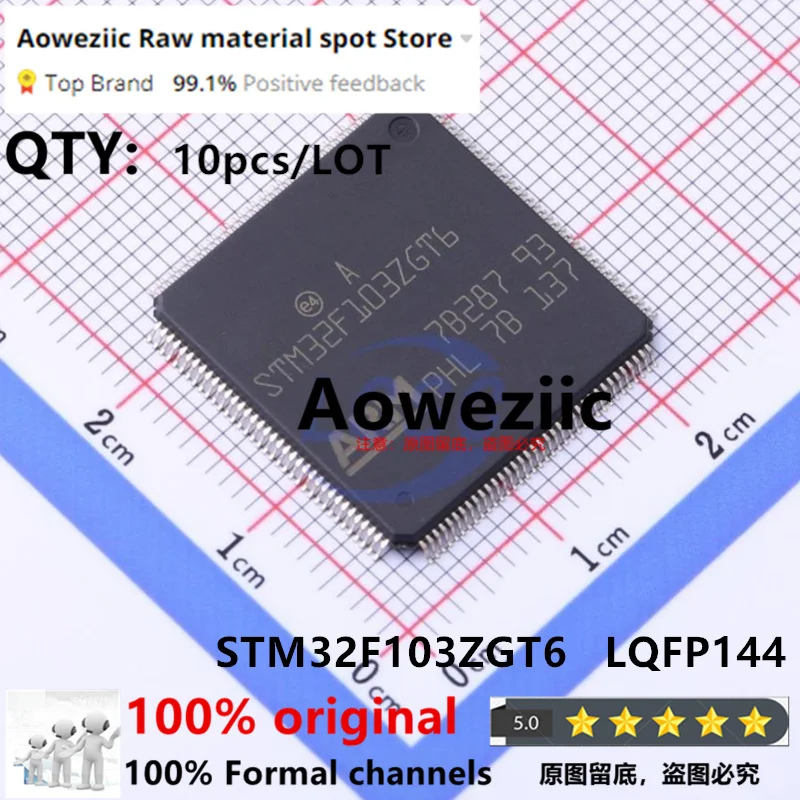 

Aoweziic 2024+ 100% New Imported Original STM32F103ZGT6 STM32F103ZCT6 STM32F103ZDT6 LQFP-144 32-bit Microcontroller MCU