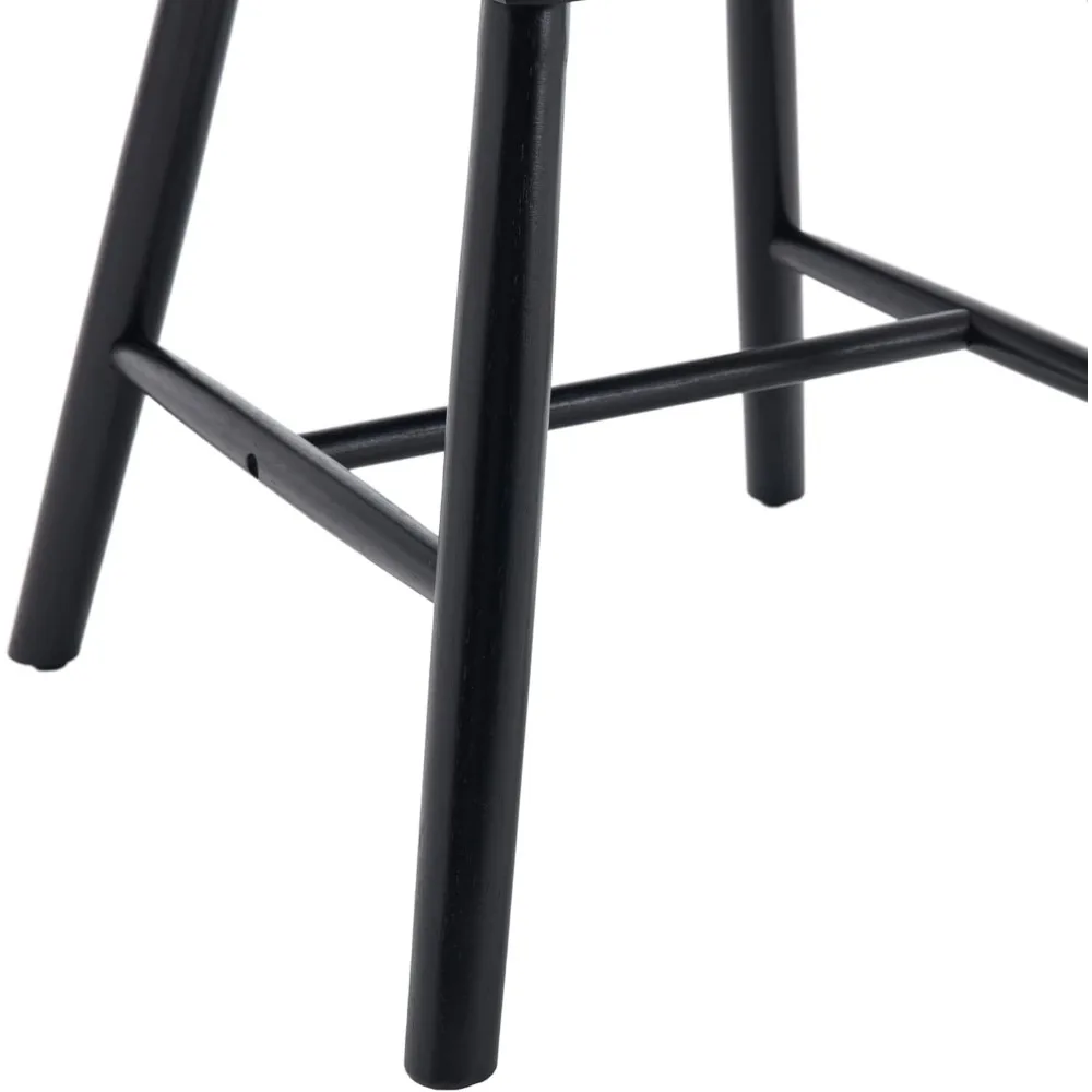 مجموعة كراسي طعام وندسور مكونة من 6 كراسي غرفة طعام بدون ذراع مع ظهر مغزل، كرسي جانبي للمزرعة، مطبخ ريفي فرنسي من الخشب الصلب