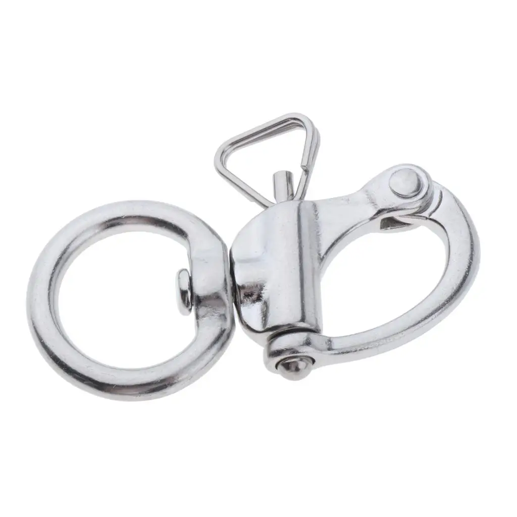 316 Stainless Steel Swivel Snap Shackle Kayak Yacht Boat Rigging Buckle