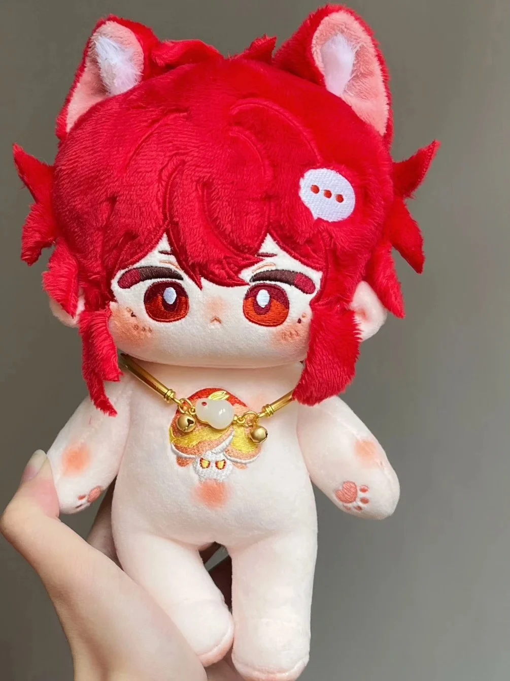 2024 New Game Genshin Impact Diluc In Stock 20cm Game Genshin Impact Diluc Plushie Figure Models Mascot Doll Only Naked Doll