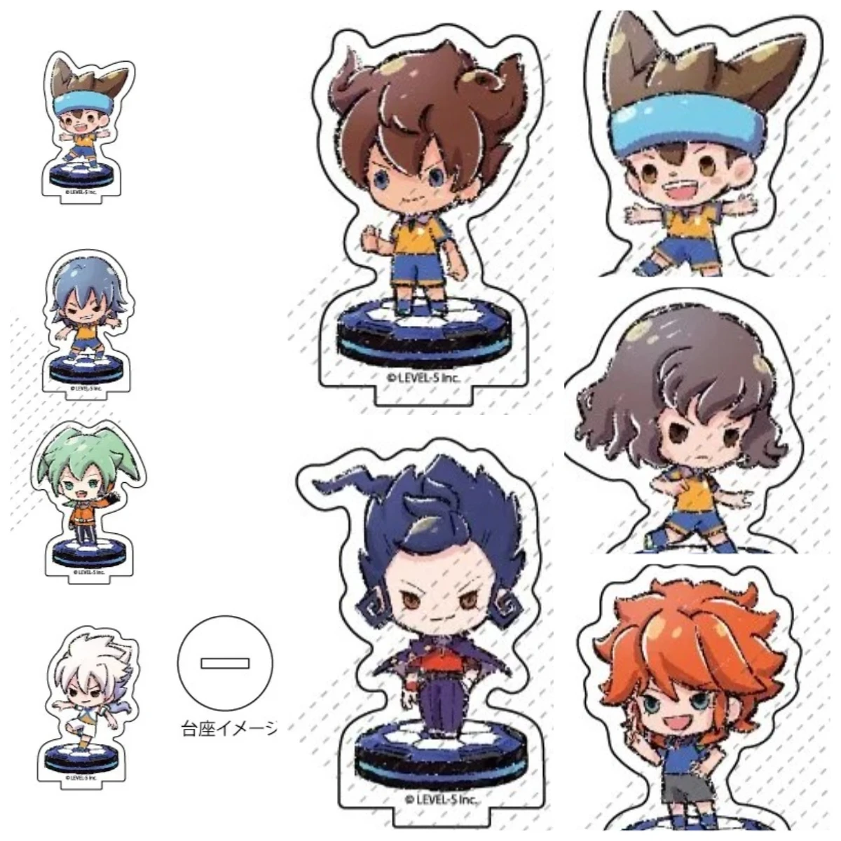 

Аниме INAZUMA ELEVEN 11, мини-фигурка куклы Ichirota Kazemaru Tatsuya Kiyama, маленькая акриловая подставка, модель, тарелка, игрушка для косплея в подарок