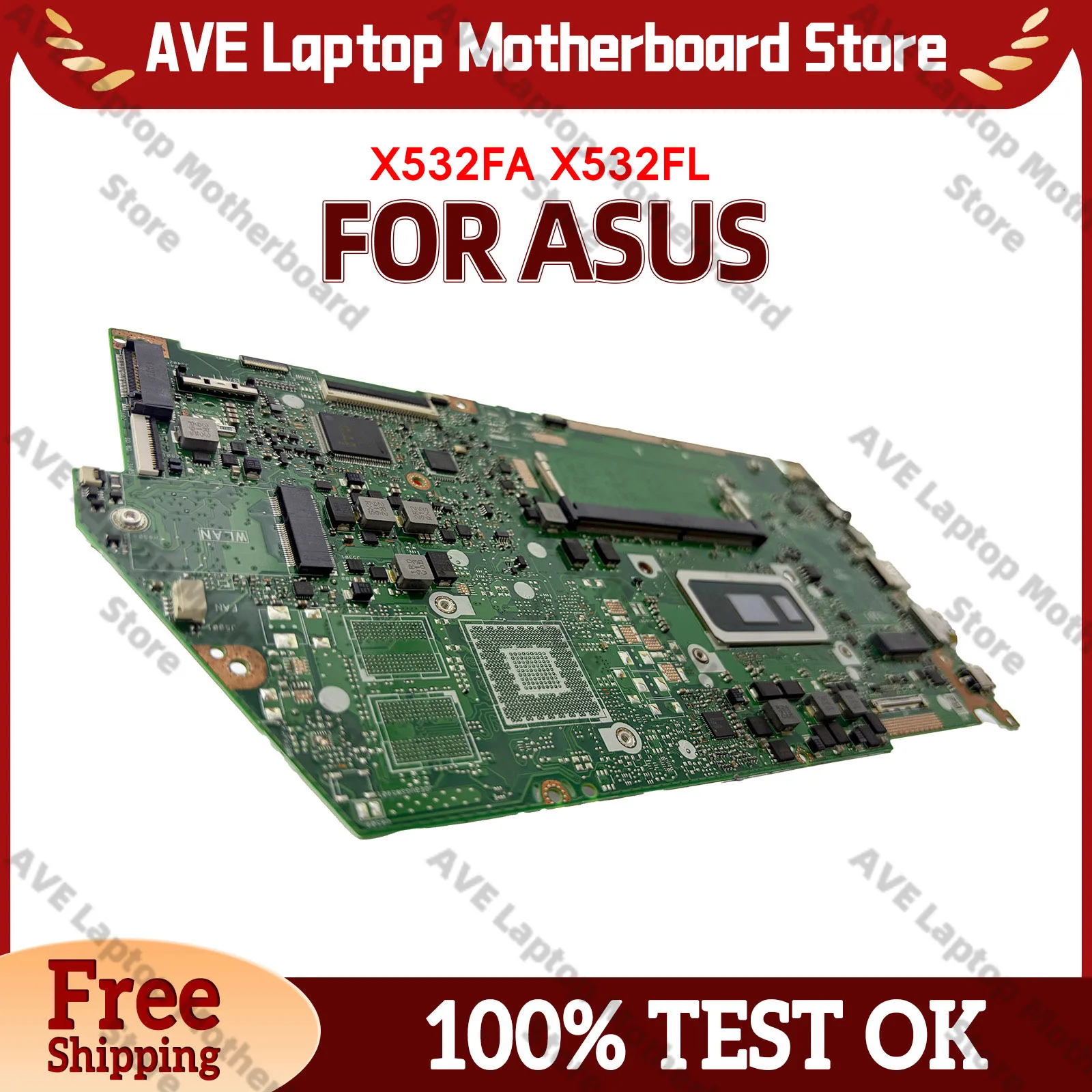 

X532FA X532FAC Laptop Motherboard For ASUS K531F X532F S532F S5500F K532F S531F V532F X532FLC X532FL Mainboard With I3 I5 I7 CPU