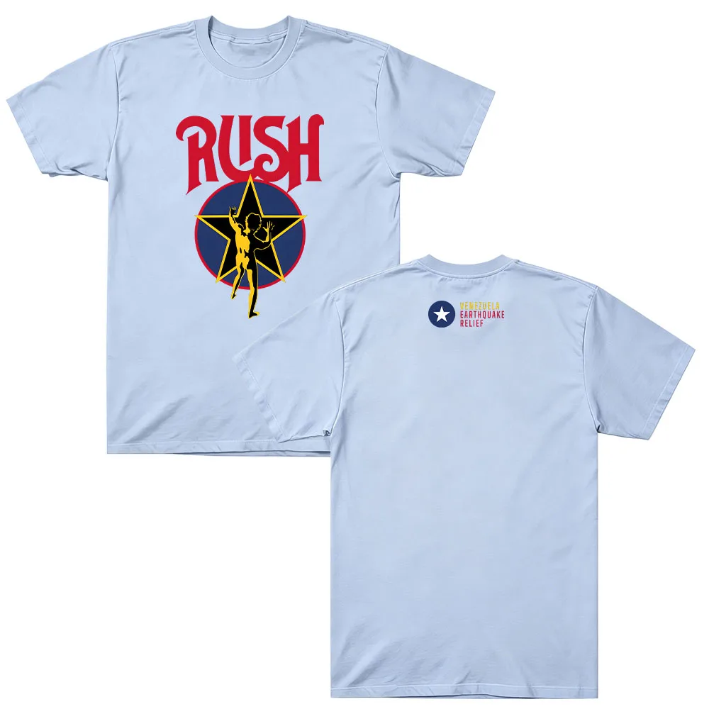 Earthquake Relief Rush Tee Rush Band Music T Shirt Fashion Summer Tees Awesome Design Pure Cotton Tops Unisex O-neck Streetwear