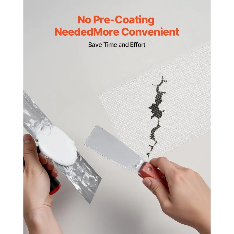 12 Rolls 98.43 ft x 5.91 inch Self-Adhesive Fiberglass Drywall Mesh Tape White