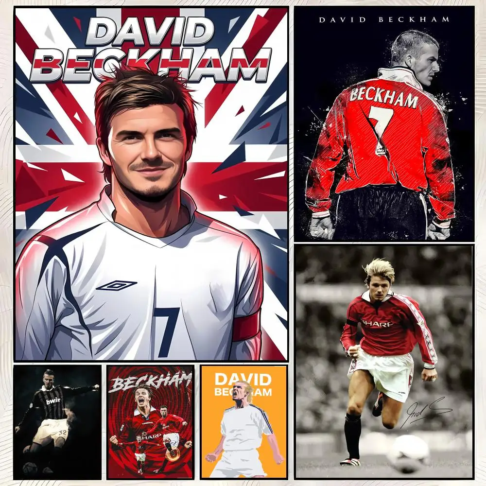 Athlete D-David Beckham Poster Vintage PP Paper Wall Art Home Decor Print for Bedroom Living Room Aesthetic Gift
