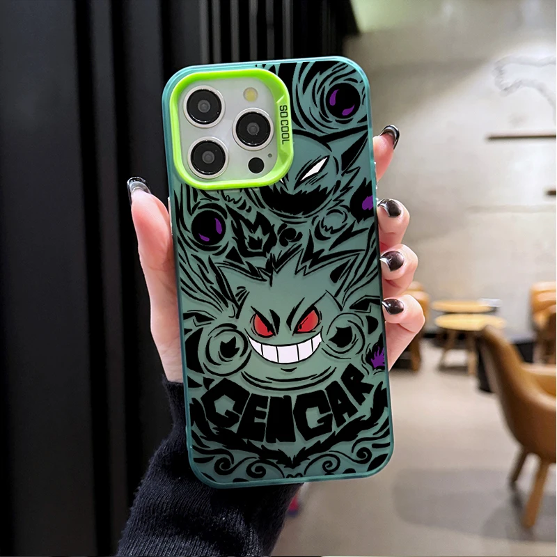 أنيمي P-Pokemon Gengar PC حافظة هاتف صلبة آيفون 17 الهواء 16 15 11 12 14 13 برو ماكس XS X XR زائد 8 7 SE 2020 غطاء مقاوم للصدمات #4
