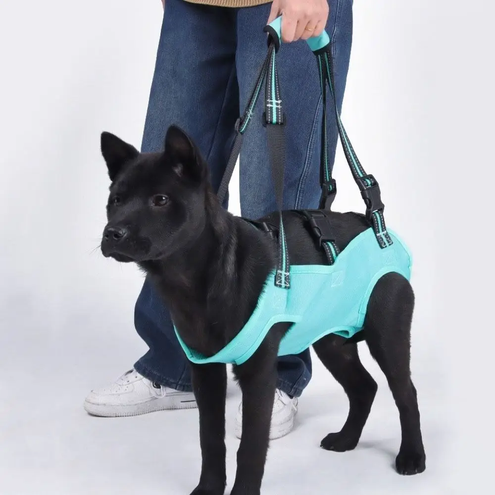 

Adjustable Strap Dog Lift Harness Thicken Handle Portable Dog Sling Carrier Soft Lining Legs Support Pet Lifting Vest