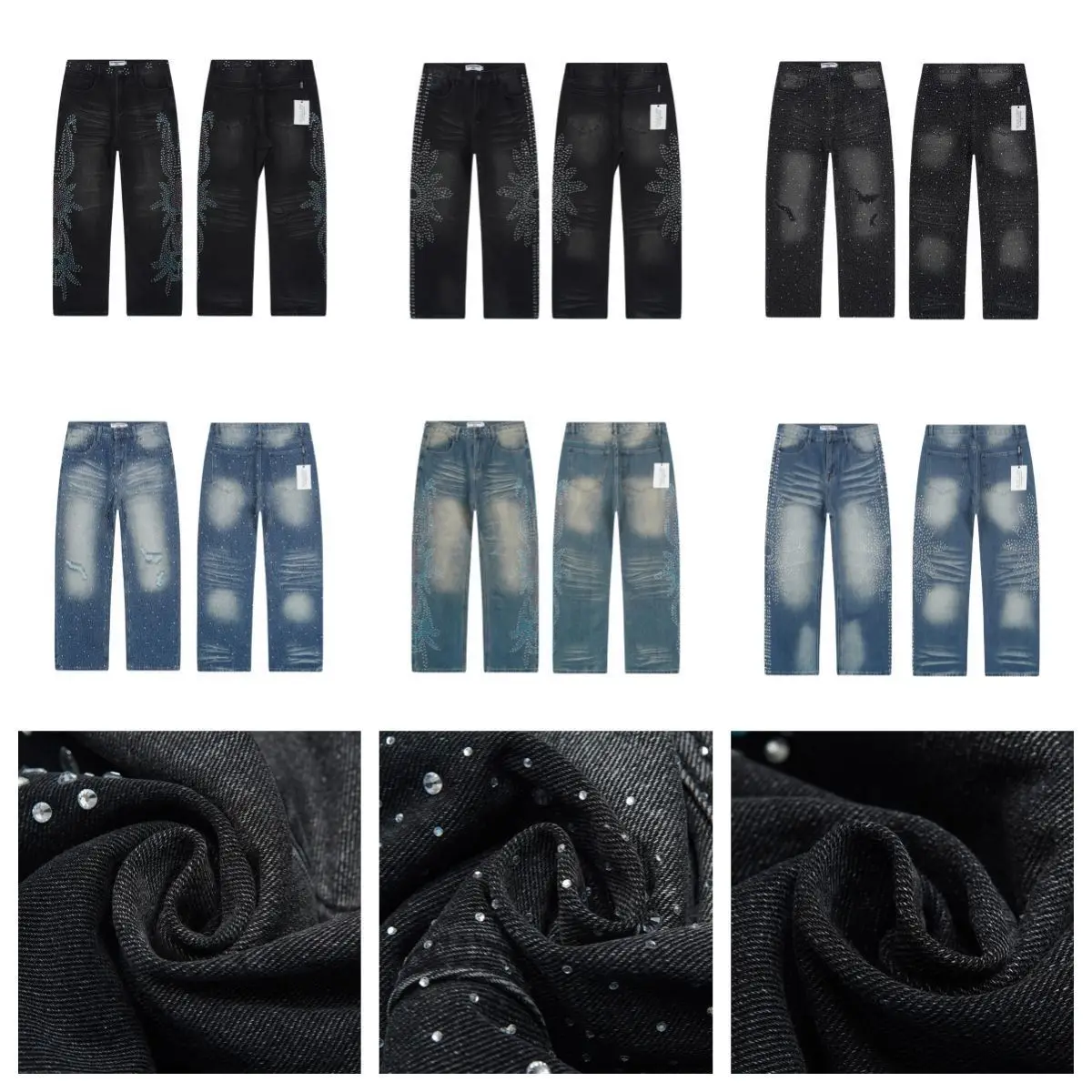 

2025 Men NEW Men Fashion Business Jeans Classic Style Casual Stretch Slim Jean Pants Brand Denim Trousers Black Blue Mens