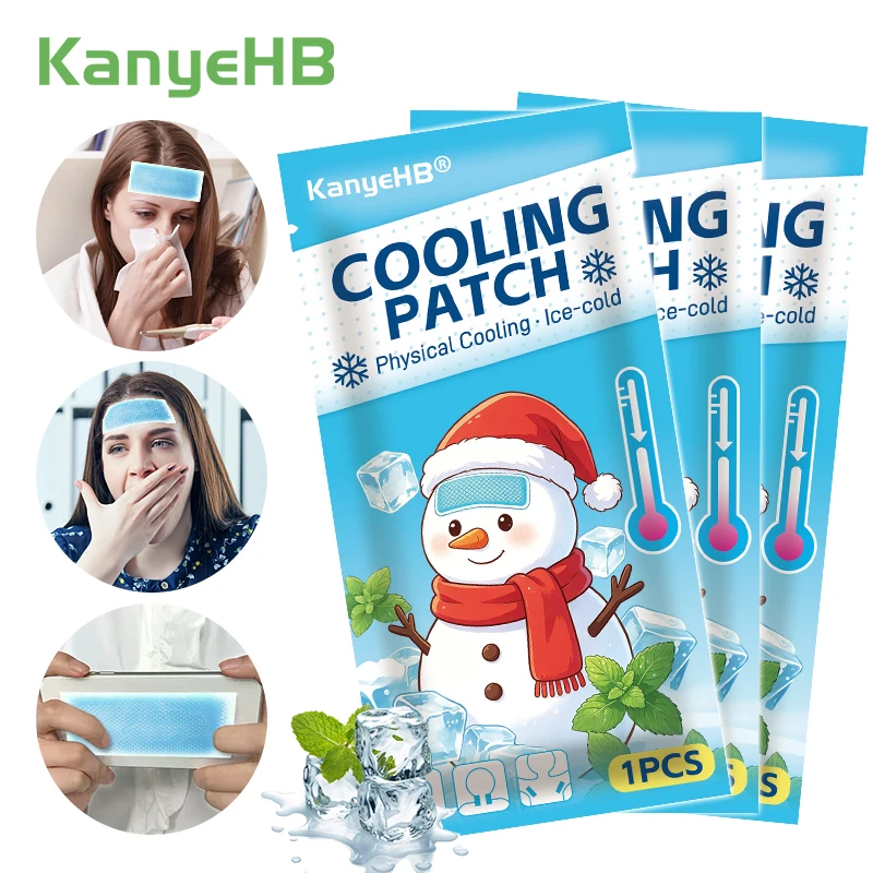 3Pcs Fever Cooling Patch Lower Temperature Hydrogel Cooling Patches Baby Heat Cooling Sheets Fever Down Headache Pad A2705