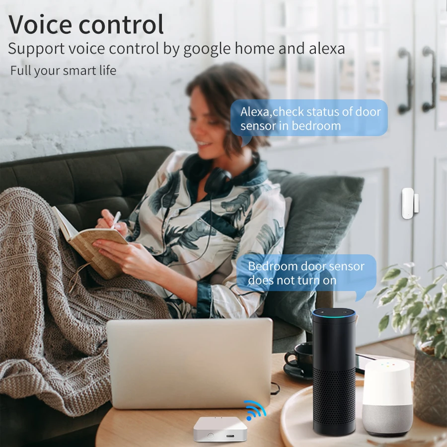 Tuya Slimme Wifi/Zigbee Deursensor Slimme Deuren Open/Gesloten Detectoren Raamsensor Smartlife App Werkt Met Google Home Alexa