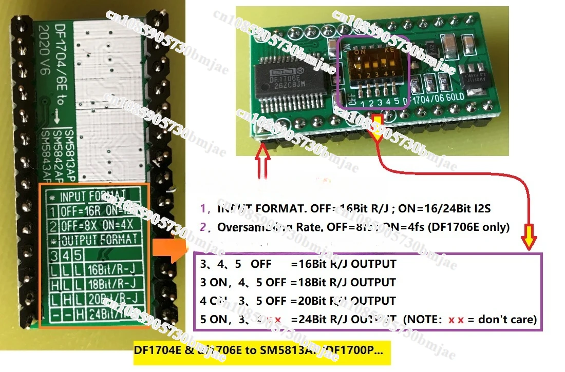 Immersion Gold Version DF1704 DF1706 NOS Small Board to SM5813AP/T Module