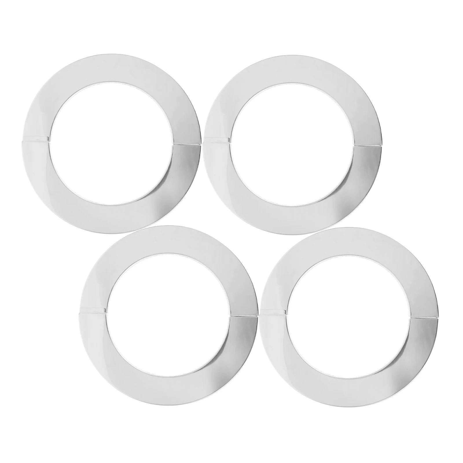 

4pcs Stainless Steel Wall Pipe Hole Flange Covers for Bathroom Kitchen Plumbing Concealer Round Pipe Cover Heating Gas Water