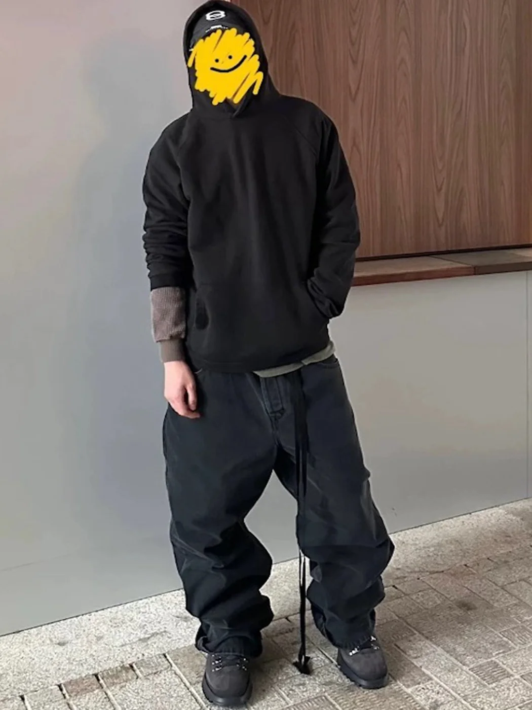 

Джинсы Parisian Waed ey Bla Double Sa Straight Loose: широкие брюки с низкой посадкой, повседневные, свободного кроя, джинсы-кюлоты.