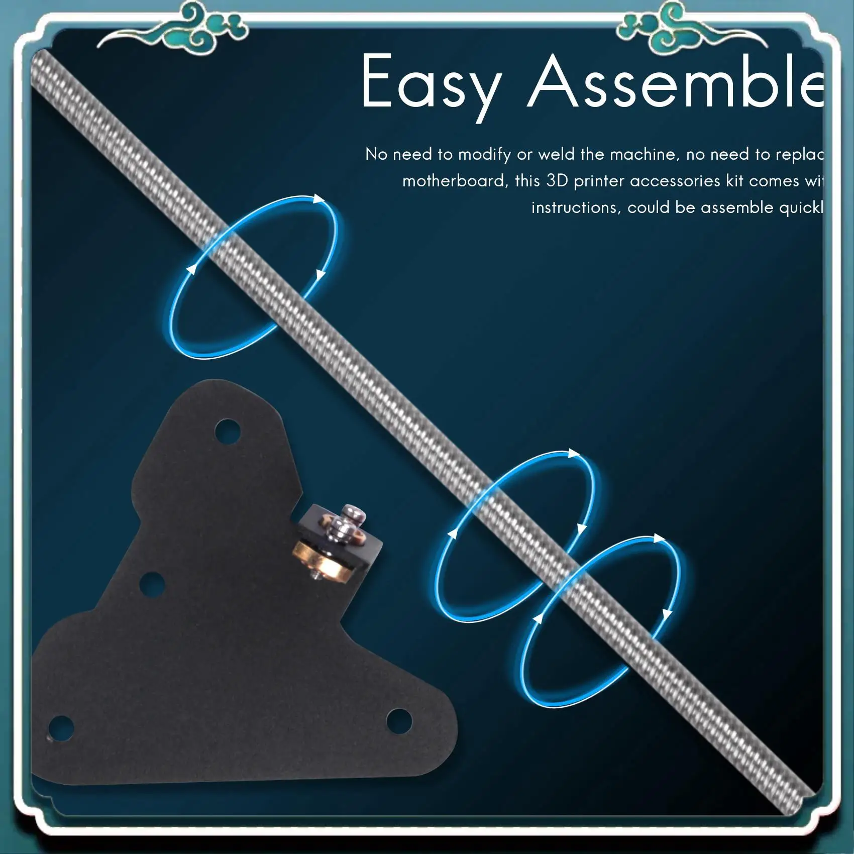 

Easy To Use Double Z-Axis Upgrade Kit With Lead Screw Stepper Motor, Suitable For Ender-3 / Ender-3 V2 / Ender-3 Pro 3D Printer