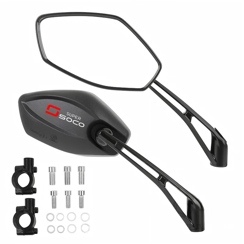 2pcs Motorcycle Modified Rearview Mirrors Alloy ABS Accessories For Super Soco CUx TC TCmax CPx TSx Titan Explorer SuperSoco