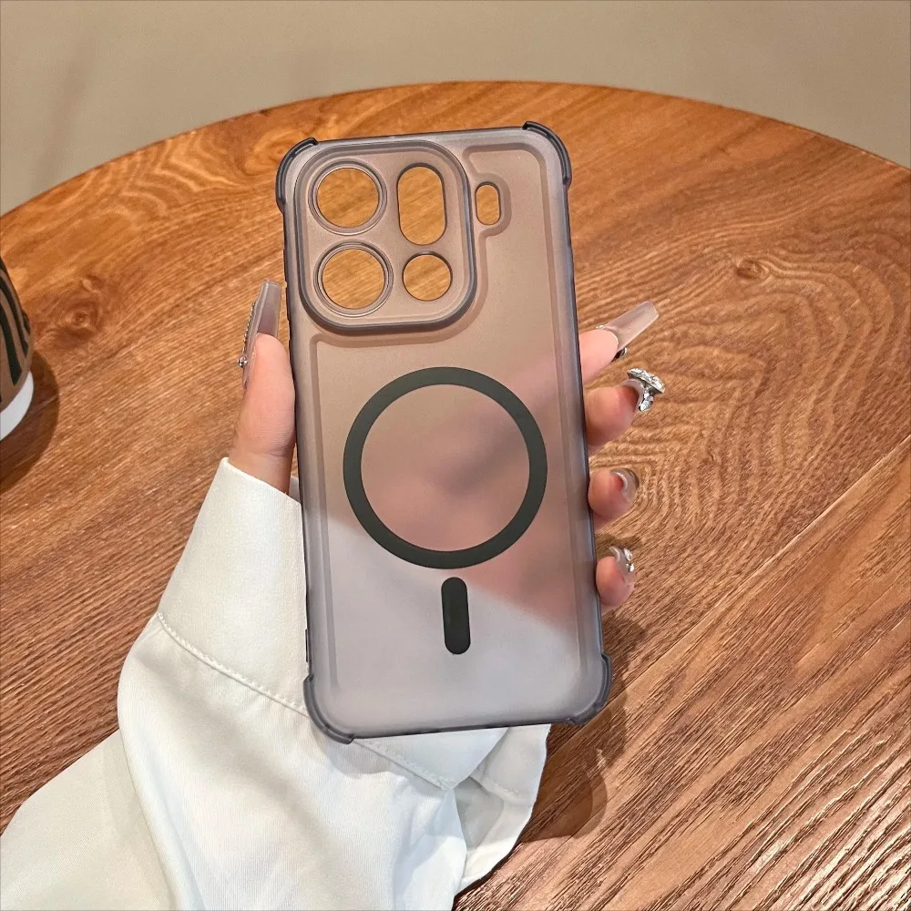 Coque de téléphone magnétique mate douce et givrée pour OPPO Find X9S X9 X8 Pro Ultra Reno 15 14 13 Pro, protection fine des quatre coins
