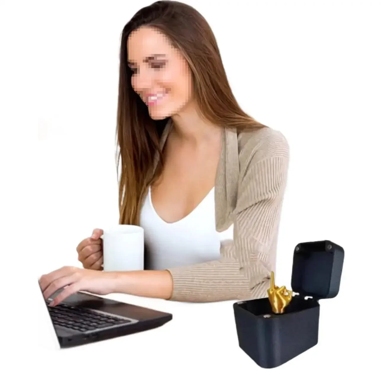 1 قطعة صندوق هدايا مفاجأة للإصبع الأوسط بالإصبع الأوسط في صندوق عيد الميلاد هدايا إبداعية مضحكة مكتب عمل الديكور الحرف اليدوية