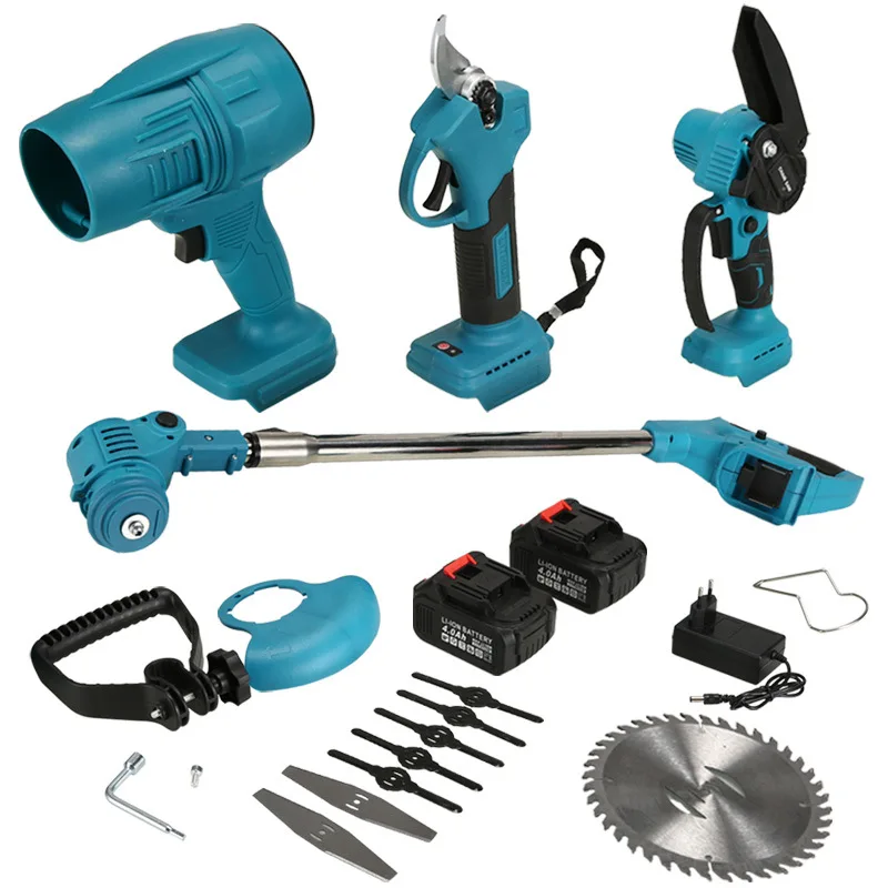 

Electric Gardening Tools Set 3 in 1 High Pruning Shears Cordless Pruning Shears Chainsaw with Telescopic Pole