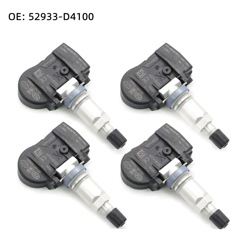 

4pcs NEW Tire Pressure Sensor OE# 52933-D4100 52933-D9100 For Hyundai Elantra Genesis Ioniq Santa Kona Kia Soul Sorento Optima