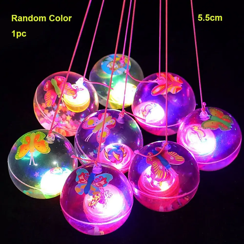 Palla da salto flash colorata carina Multistyles Interattive per bambini Giocattoli luminosi Regalo Palla elastica glitterata a LED