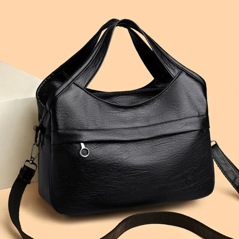 

Classic Leather Diaper Bag Minimalist Tote Handbag Best Show Original Vintage For Women Crossbody Purse