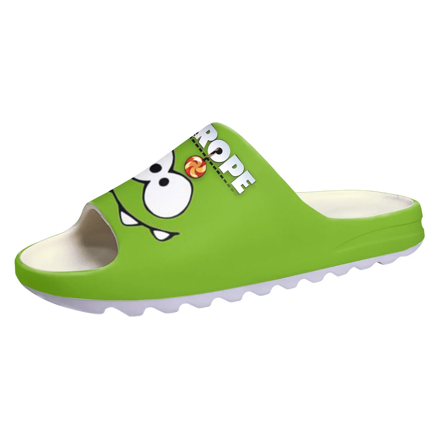 

Cut The Rope Custom Soft Sole Sllipers Cartoon Game Mens Womens Teenager Fashion Home Clogs Custom Water Shoes on Shit Sandals