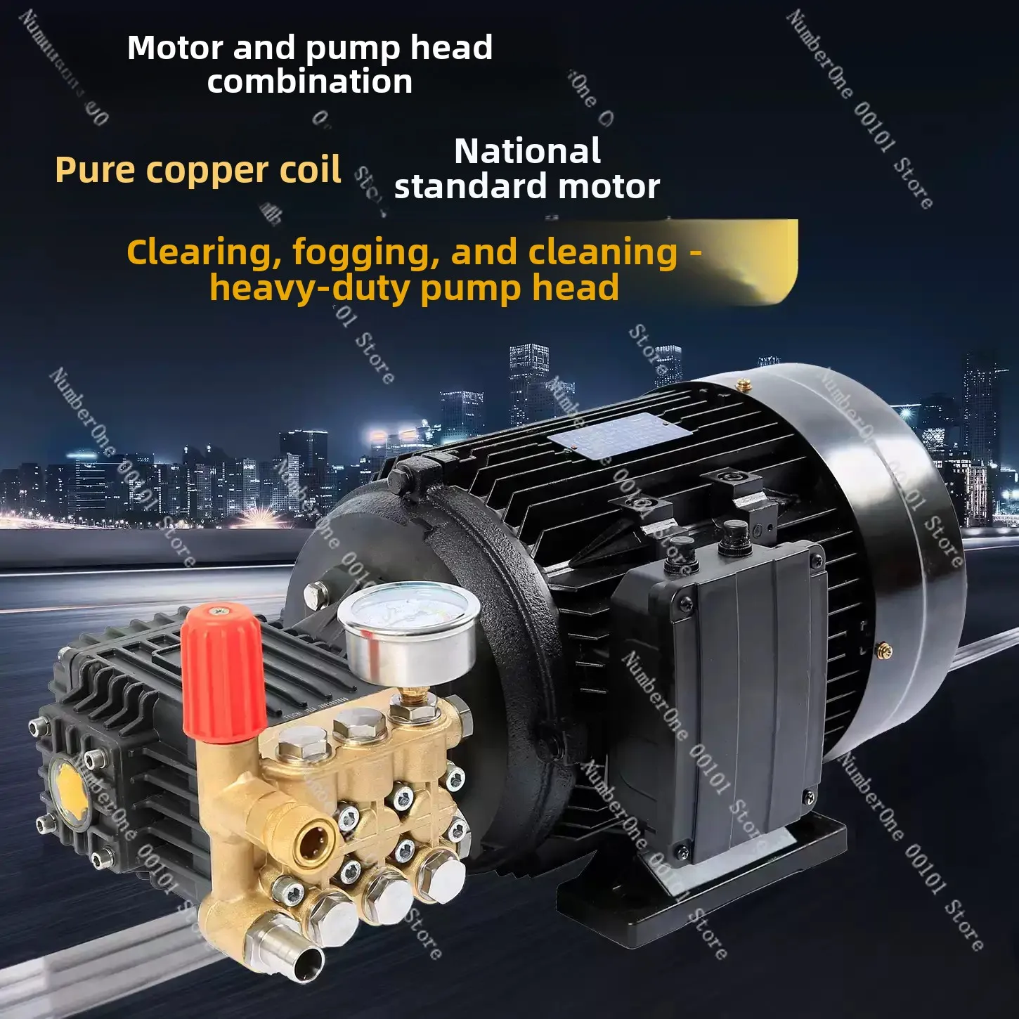 High-pressure cleaning machine national standard motor plus pump head commercial car washing machine 220v380v spray fog