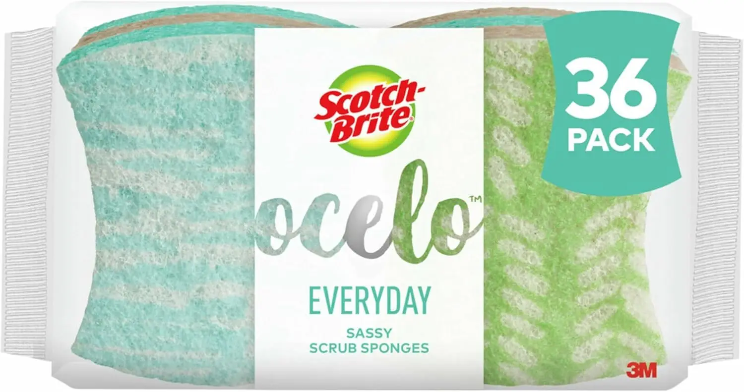 

Нескользящие губки для чистки без царапин, разнообразные дизайны, упаковка 36 штук, для бережной уборки