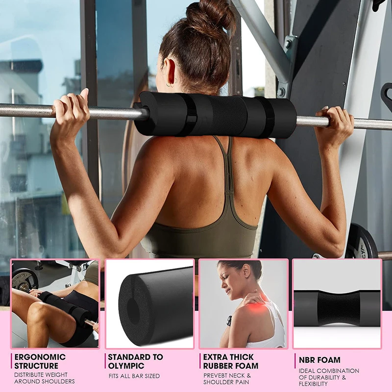 Squat Shoulder Barbell Thickened and Lengthened Bench Press Pads Hip Bridge Hip Push Protective Lifting Rod Cover Neck Protector