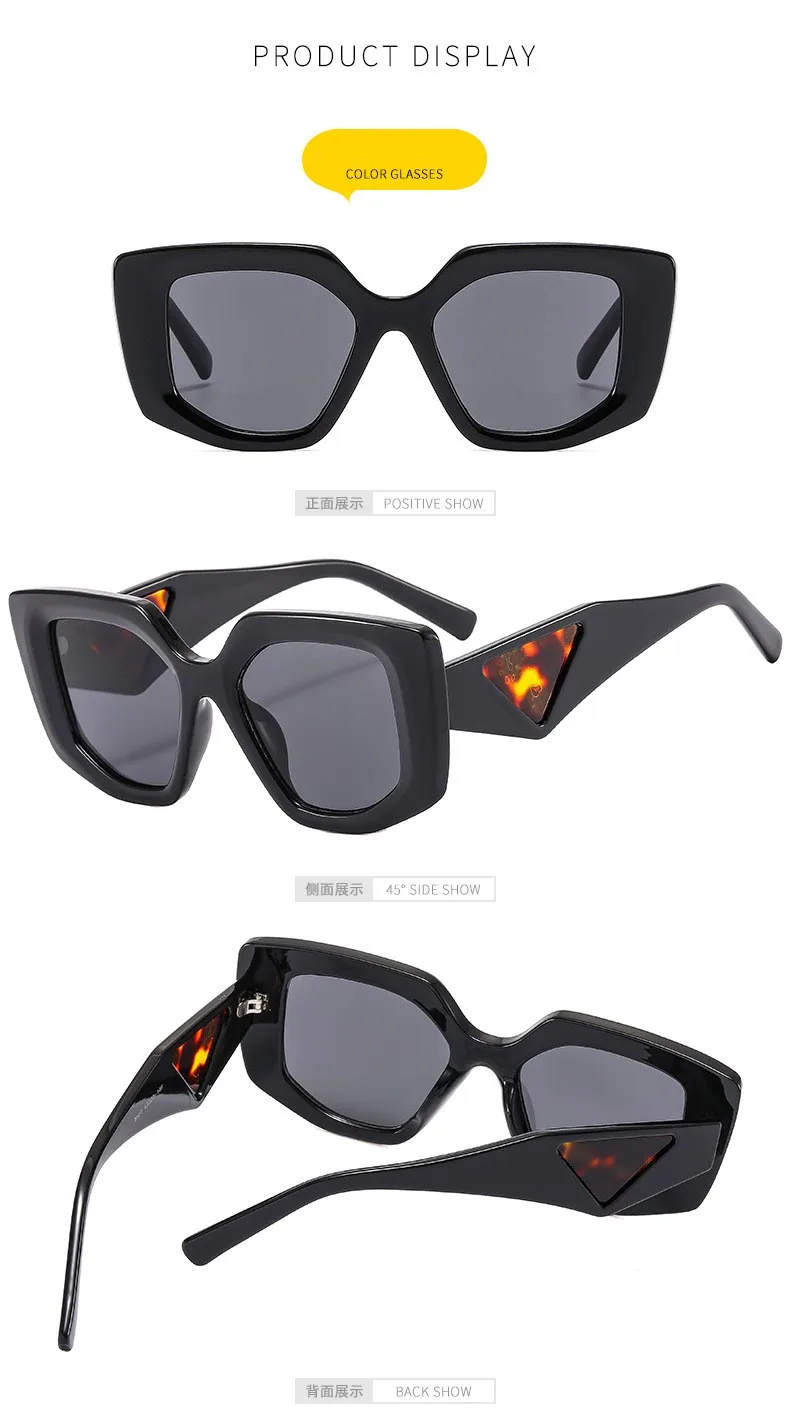 KAMMPT Übergroße Vintage Sonnenbrille Frauen Mode Unregelmäßigen Farbverlauf Shades Brillen Trendy Luxus Marke Design UV400 Sonnenbrille – Detail 9