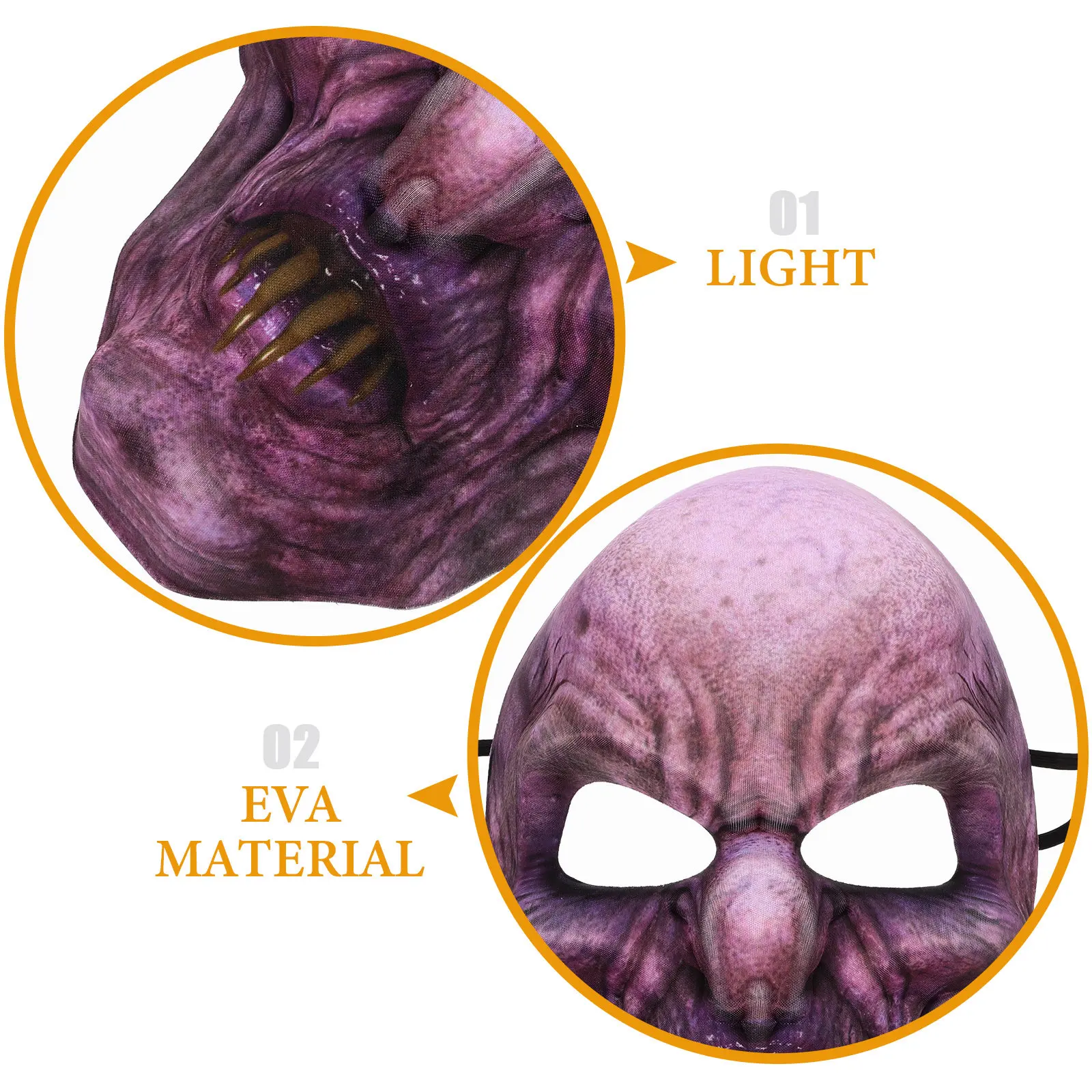 Skull Design Mask Halloween Horror Cosplay Party Masquerade Costume Accessory Festival Performance Unique Decorative