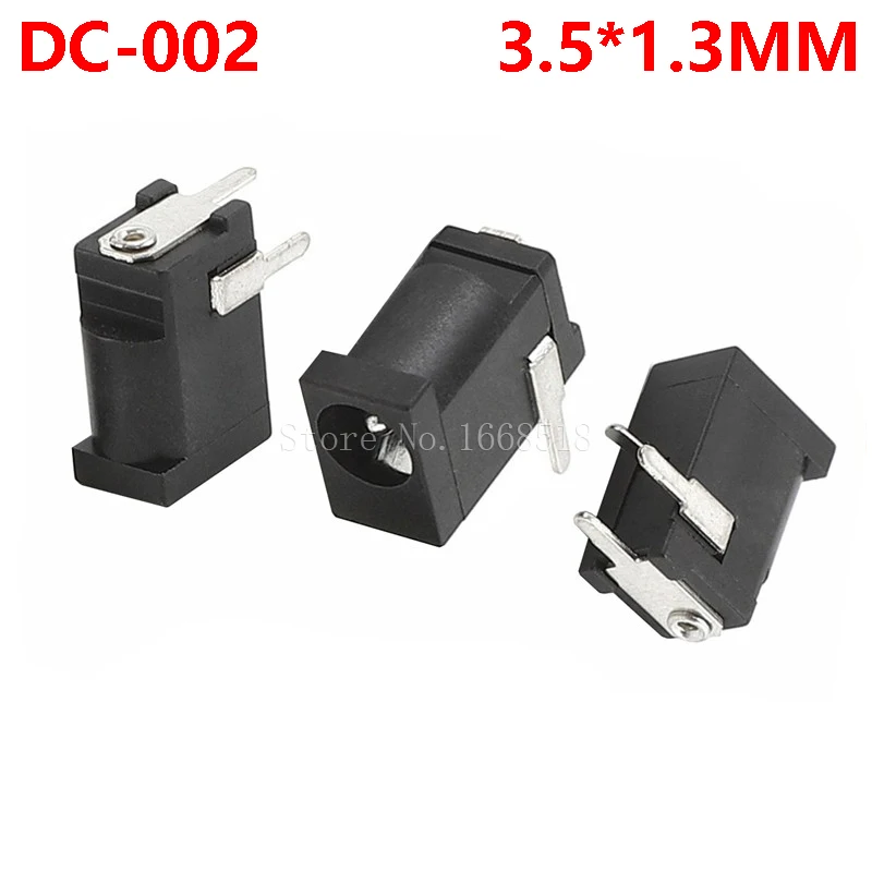 10Pcs DC-003 DC-005 DC-050 3.5mmx1.3mm 5.5mm*2.5mm DC Power Jack Plug Adapter 3 Pin Female Socket Panel Mount Supply Connector