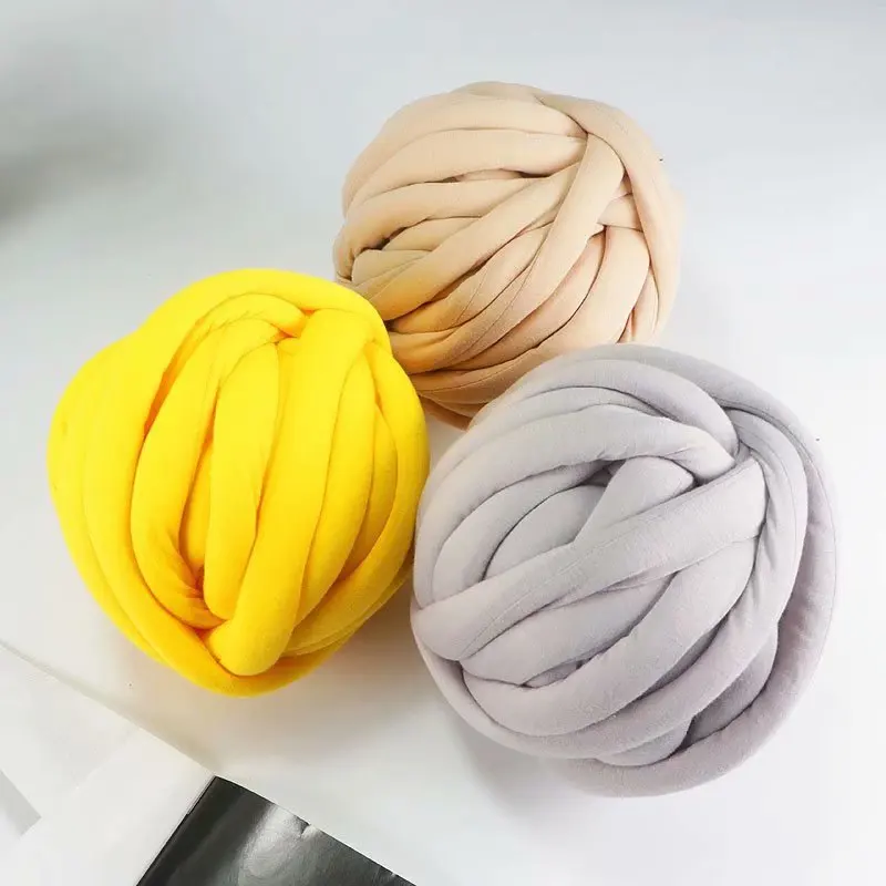 

Diy Blanket,Cat Bed,Throw Pillow,Seat Cushion,Fabric Strip Thread Ball Made of Thick Icelandic Wool with Core Cotton, Hand-woven