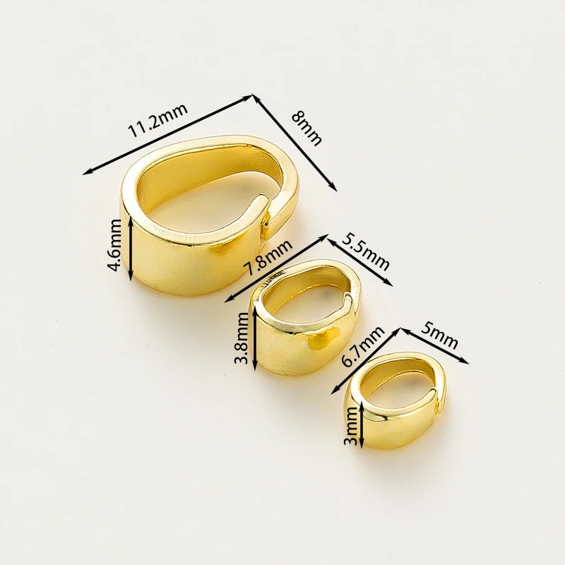 20Pcs 14K/18K Gold Color Plated Brass Pendant Clasp Connectors Clips Connectors for Jewelry Making Findings Necklace Supplies
