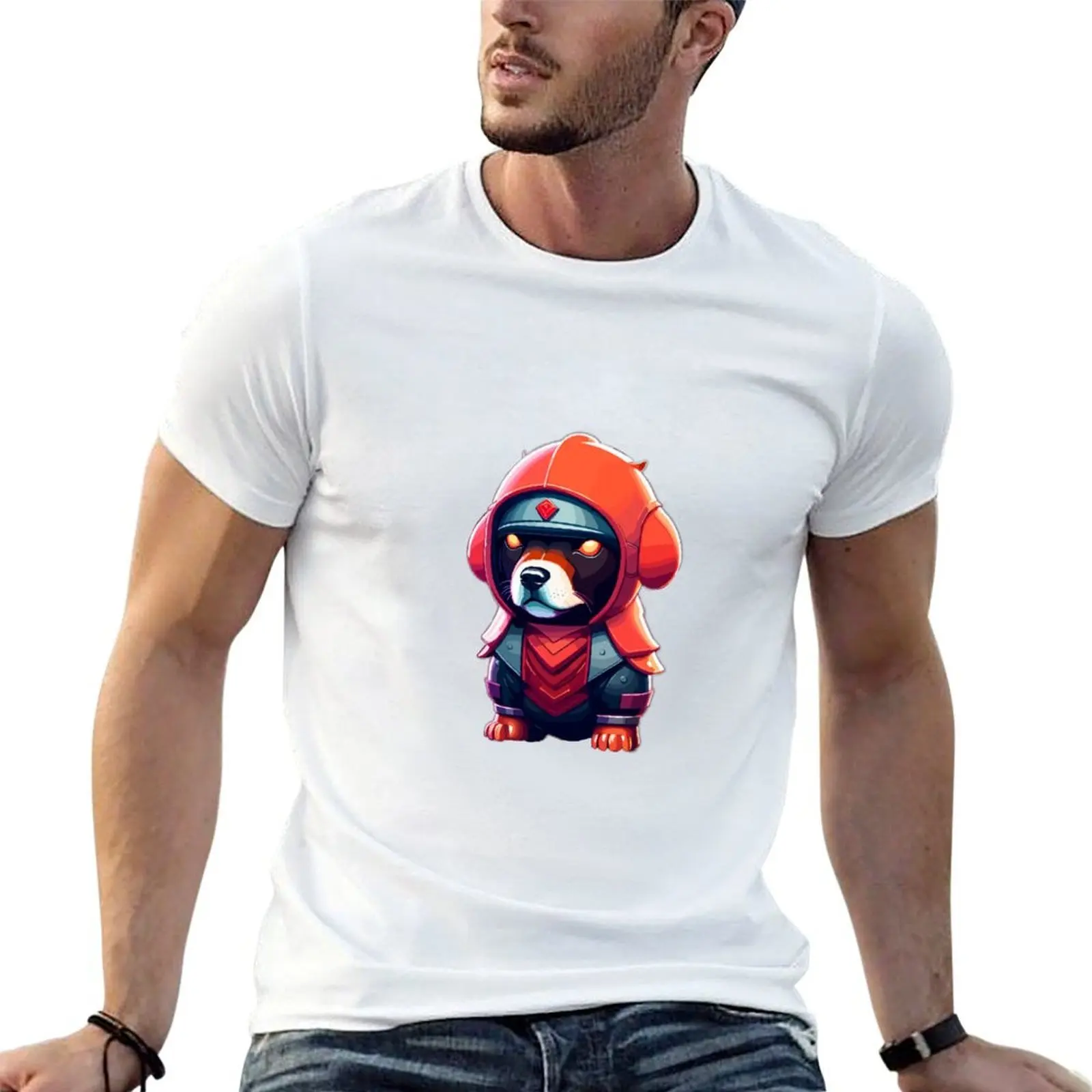 

Ninja Dog T-Shirt t shirts for man pack cotton cotton tshirt 100% T-Shirt
