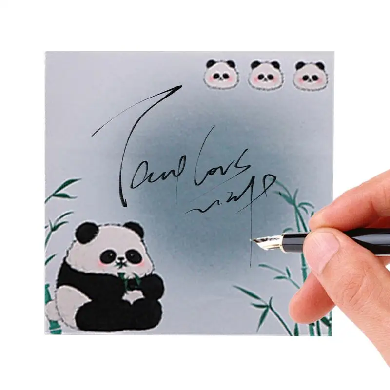 50 Sheets/book Pandas Sticky Notes Cute Cartoon Pandas Self-Stick Notes Pads Divider Tabs Bundle Writing Memo Pads Taking Note