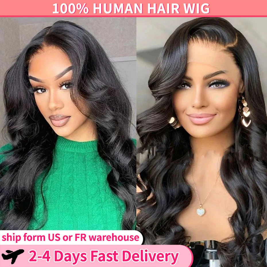 13x6 13x4 HD Transparent Lace Front Human Hair Wigs Body Wave Pre Plucked For Women Remy Human Hair Lace Closure Wigs MYLOCKME