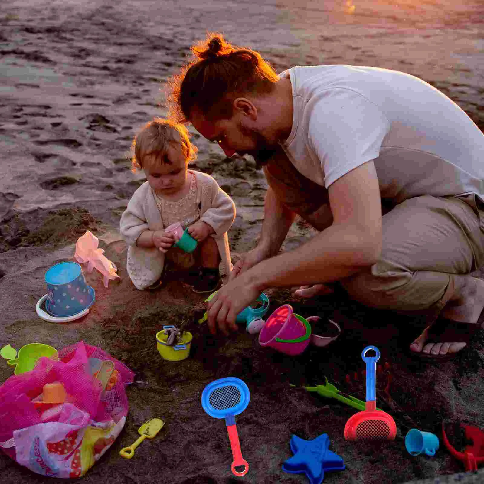 8 pièces jouet de plage tamis à sable jouets enfants jouets de plein air Pp éducatif pour enfant en bas âge bain