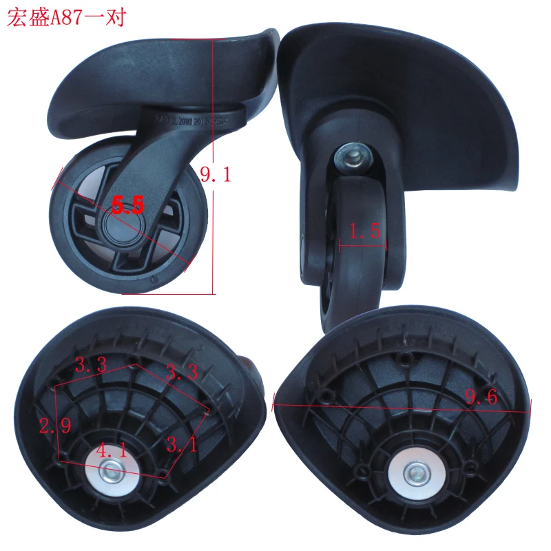 A87 A-87 Luggage Wheels High Quality Universal Wheel Trolley Luggage Suitcase Accessories Replacement